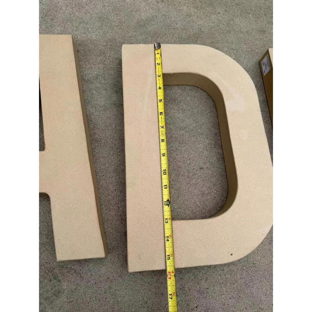Lot of 6 Hobby Lobby Paper Mache Letters 16” Craft Decor Wall Sign - Picture 5 of 8